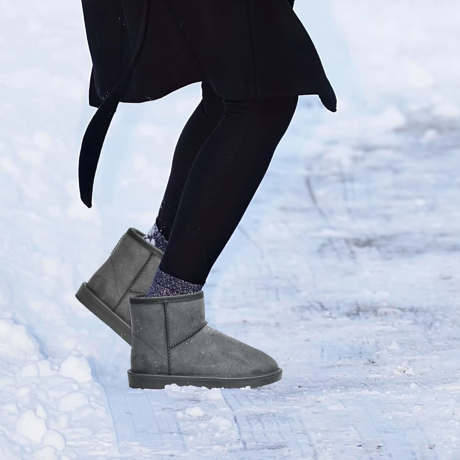DKSUKO Women's Classic Waterproof Snow Boots Winter Boots