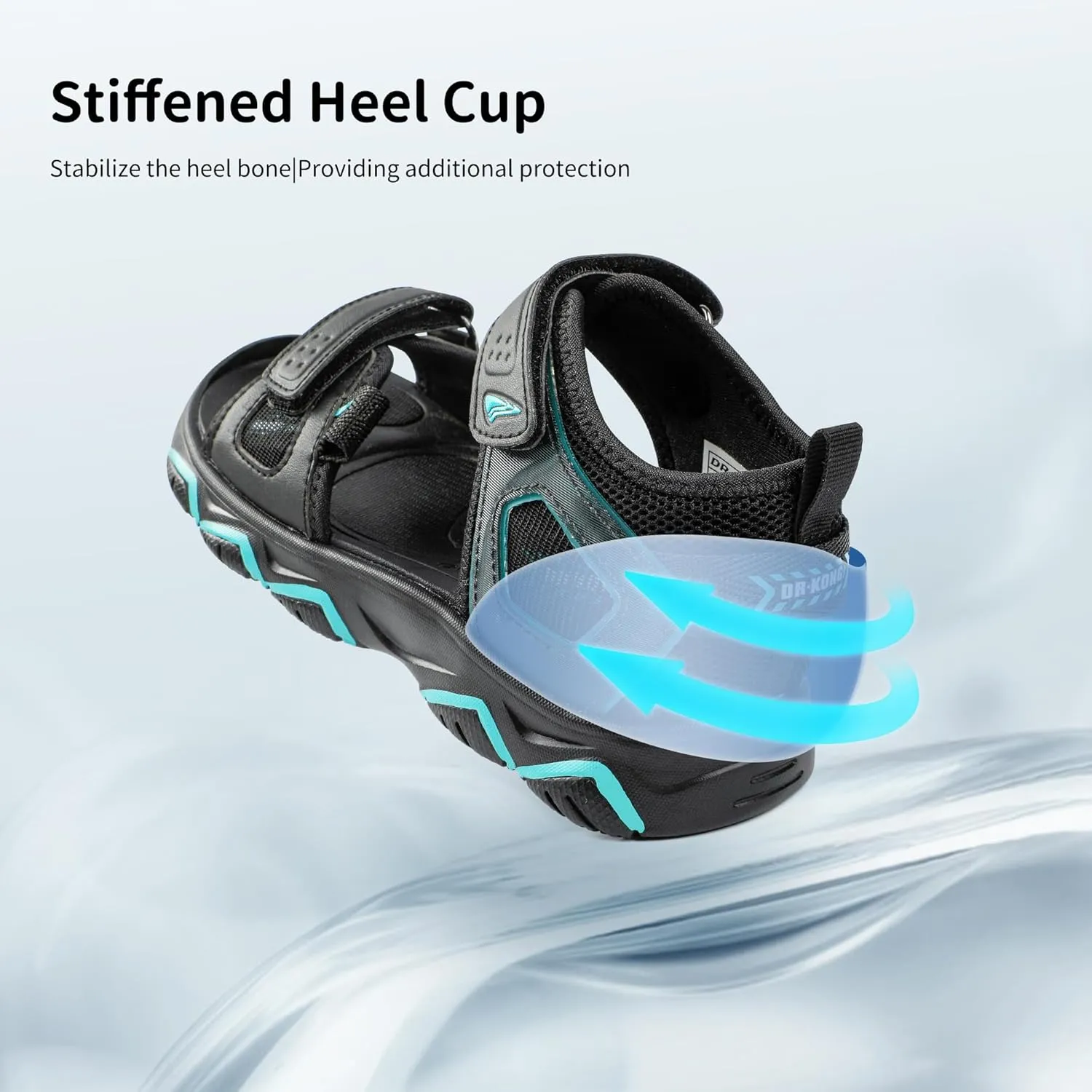 Dr Kong Kids Boys Sports Sandals Open Toe Fashion Athletic Summer Sports Sandals for Kids Hiking Beach Outdoor(Little Kid/Big Kid)