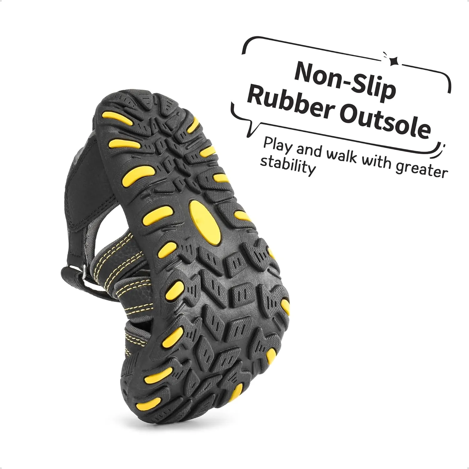 DREAM PAIRS Boys Girls Closed-Toe Outdoor Summer Sport Sandals for Little/Big Kid