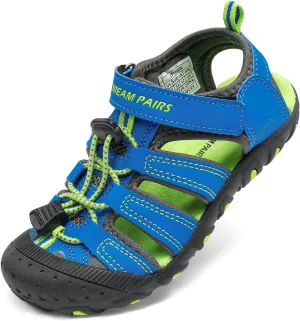 DREAM PAIRS Boys Girls Closed-Toe Outdoor Summer Sport Sandals for Little/Big Kid