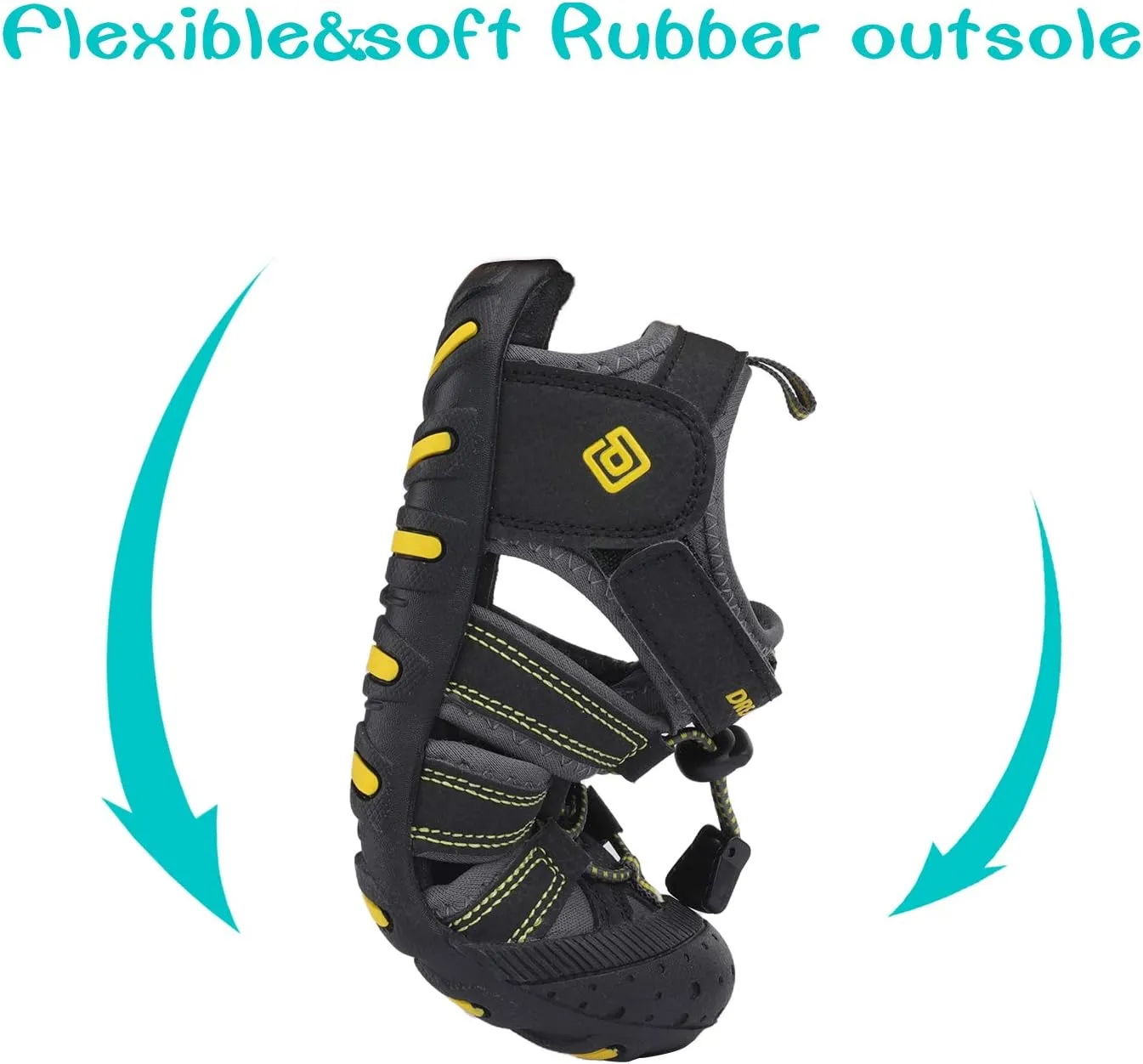 DREAM PAIRS Boys Girls Closed-Toe Outdoor Summer Sport Sandals for Little/Big Kid