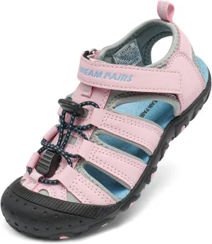 DREAM PAIRS Boys Girls Closed-Toe Outdoor Summer Sport Sandals for Little/Big Kid