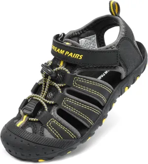 DREAM PAIRS Boys Girls Closed-Toe Outdoor Summer Sport Sandals for Little/Big Kid