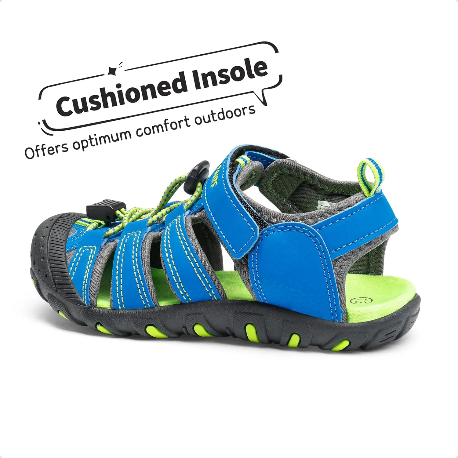 DREAM PAIRS Boys Girls Closed-Toe Outdoor Summer Sport Sandals for Little/Big Kid
