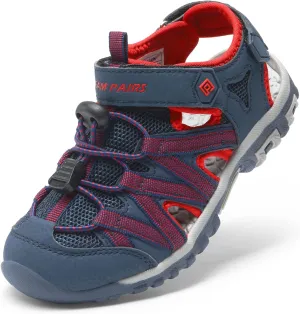 DREAM PAIRS Boys Girls Closed-Toe Outdoor Summer Sport Sandals for Little/Big Kid