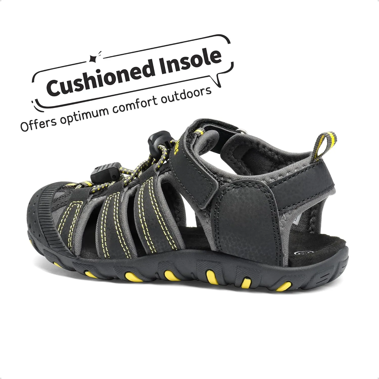 DREAM PAIRS Boys Girls Closed-Toe Outdoor Summer Sport Sandals for Little/Big Kid