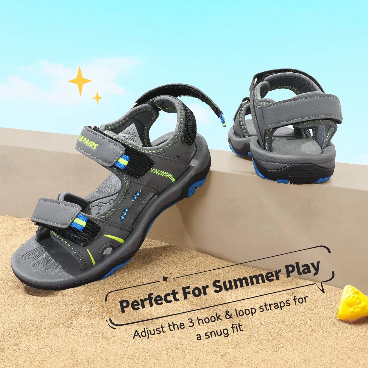 DREAM PAIRS Boys Girls Fashion Athletic Summer Sports Sandals(Toddler/Little Kid/Big Kid)