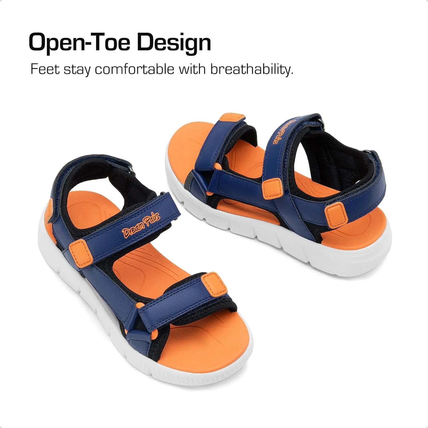 DREAM PAIRS Boys Girls Sandals Kids Athletic Summer Water Open Toe Shoes for Little/Big Kid