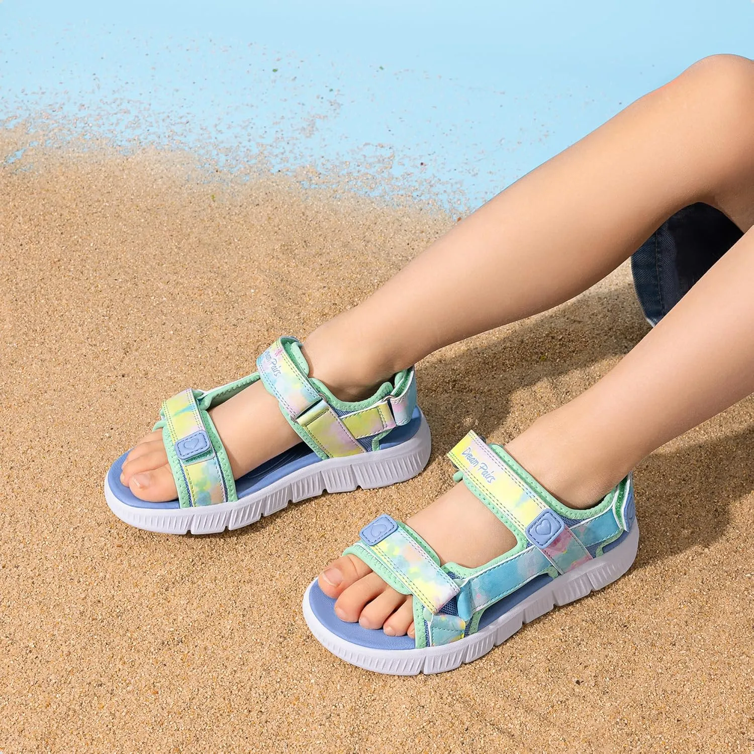 DREAM PAIRS Boys Girls Sandals Kids Athletic Summer Water Open Toe Shoes for Little/Big Kid