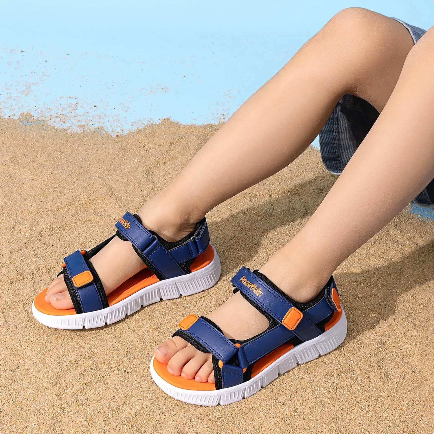 DREAM PAIRS Boys Girls Sandals Kids Athletic Summer Water Open Toe Shoes for Little/Big Kid