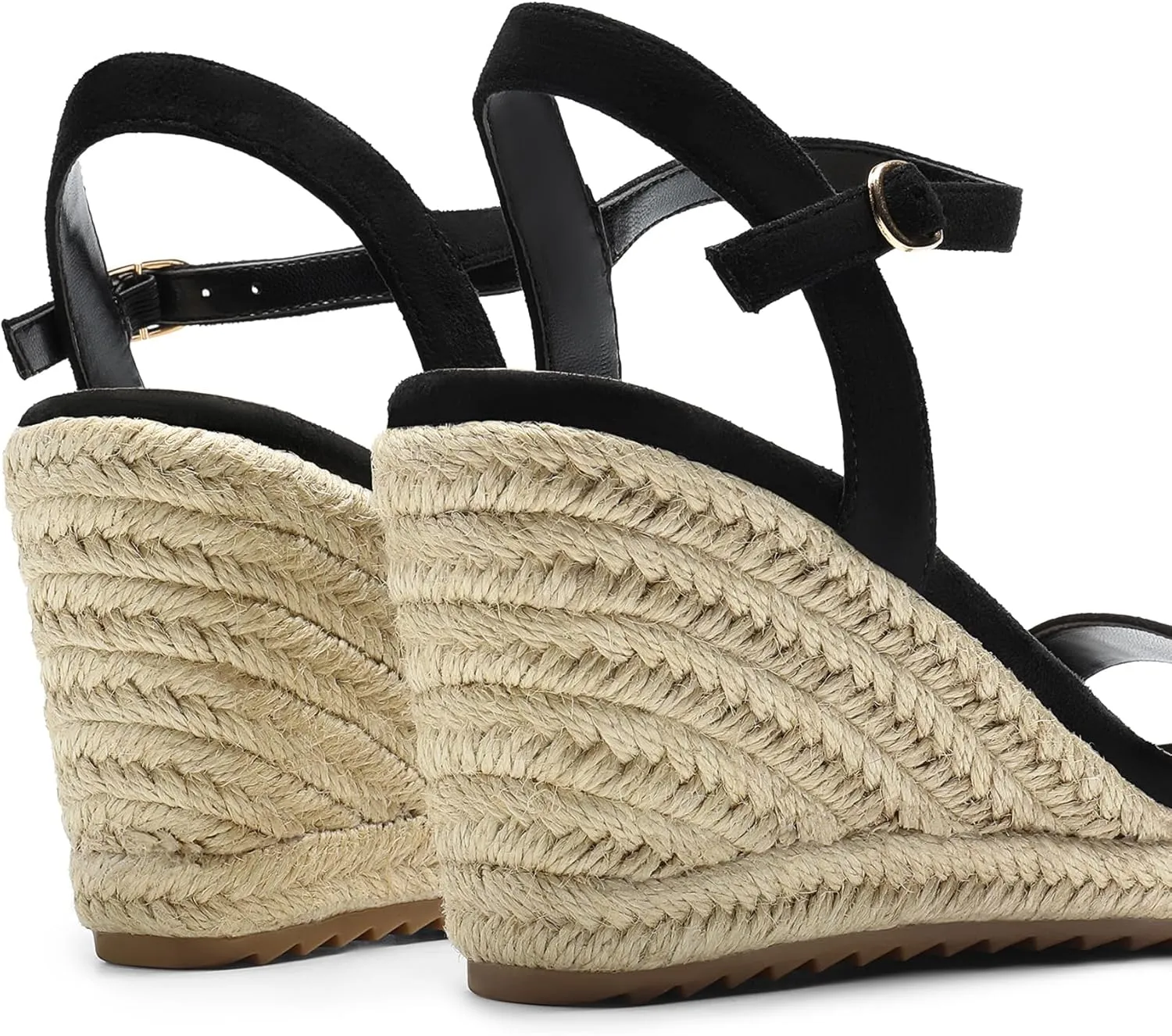 DREAM PAIRS Espadrilles Wedge Sandals for Women, Women's Open Toe Summer Dressy Sandals with Adjustable Ankle Strap and Soft Footbed