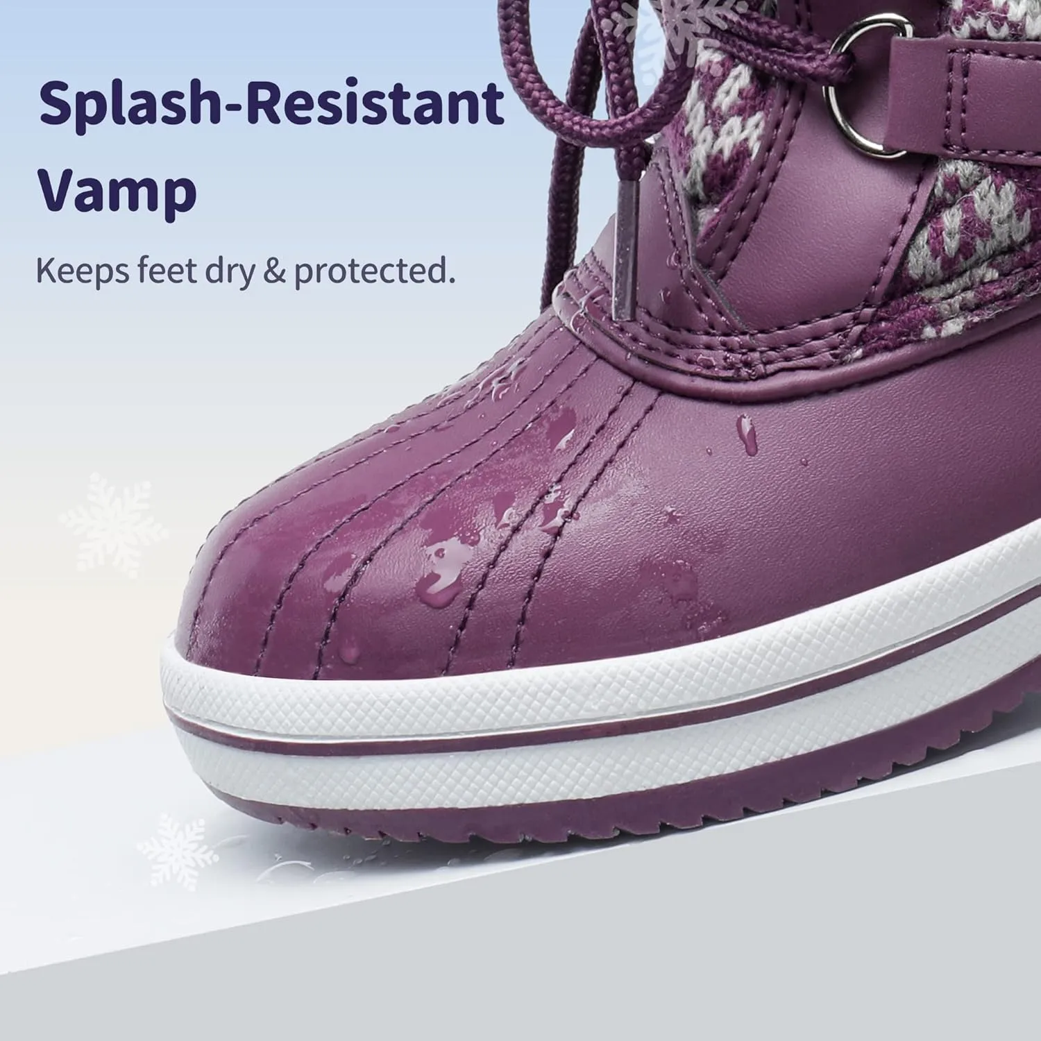 DREAM PAIRS Girls Mid-Calf Winter Snow Boots for Little Kids/Big Kids