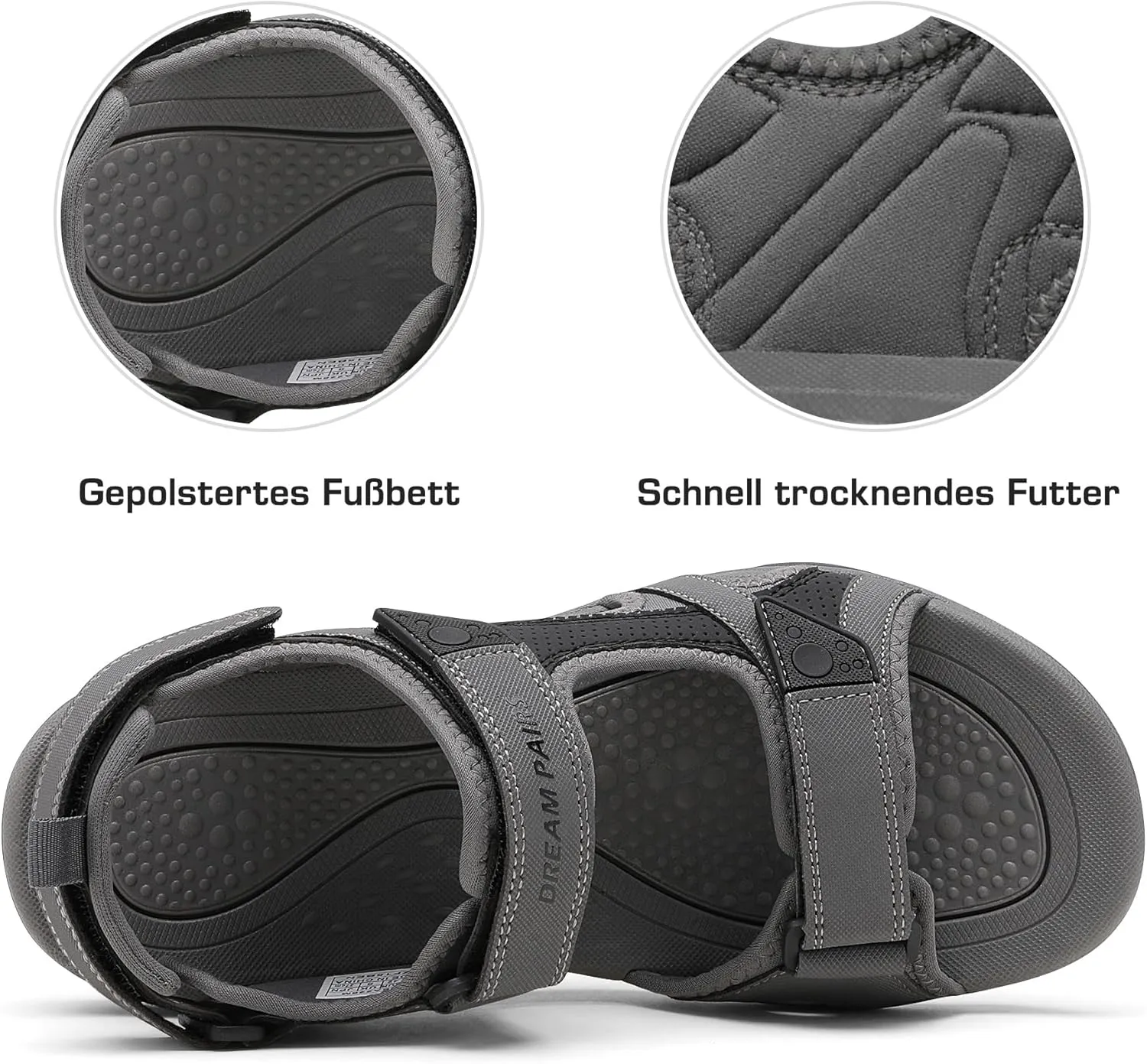 DREAM PAIRS Men's Sandals Hiking Water Beach Sport Outdoor Athletic Arch Support Summer Sandals
