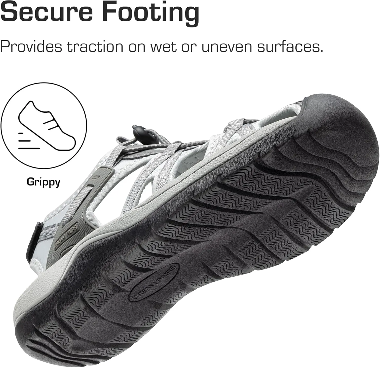 DREAM PAIRS Men's Sandals Hiking Water Sport Athletic Beach Outdoor Comfortable Casual Closed Toe Summer Sandal Shoes