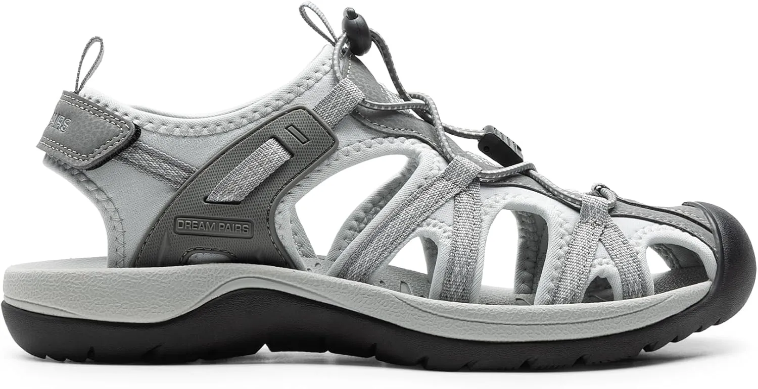 DREAM PAIRS Men's Sandals Hiking Water Sport Athletic Beach Outdoor Comfortable Casual Closed Toe Summer Sandal Shoes
