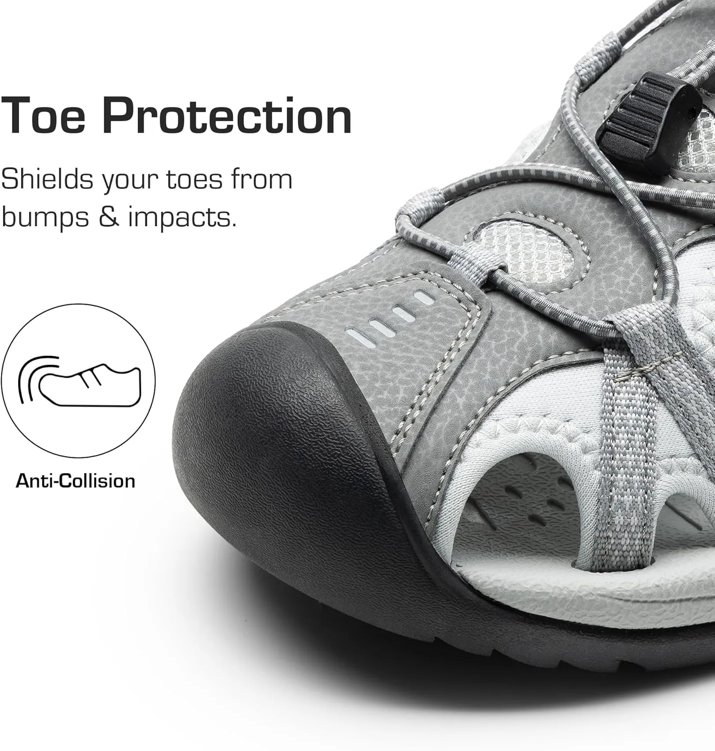 DREAM PAIRS Men's Sandals Hiking Water Sport Athletic Beach Outdoor Comfortable Casual Closed Toe Summer Sandal Shoes