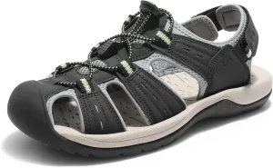 DREAM PAIRS Men's Support Sandals Outdoor Hiking Sandals Closed Toe Athletic Lightweight Walking Comfortable Sandals Water Shoes