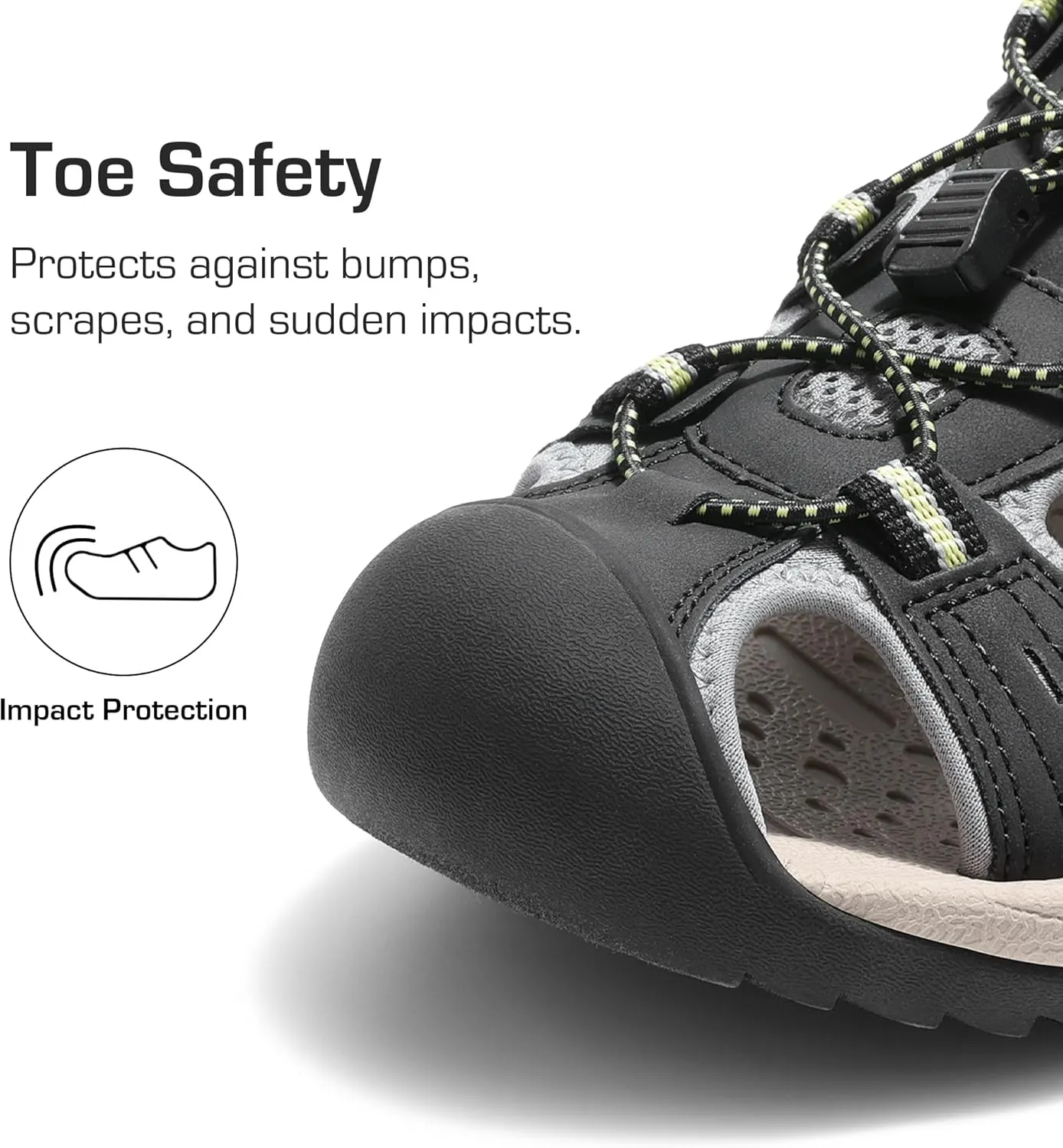 DREAM PAIRS Men's Support Sandals Outdoor Hiking Sandals Closed Toe Athletic Lightweight Walking Comfortable Sandals Water Shoes