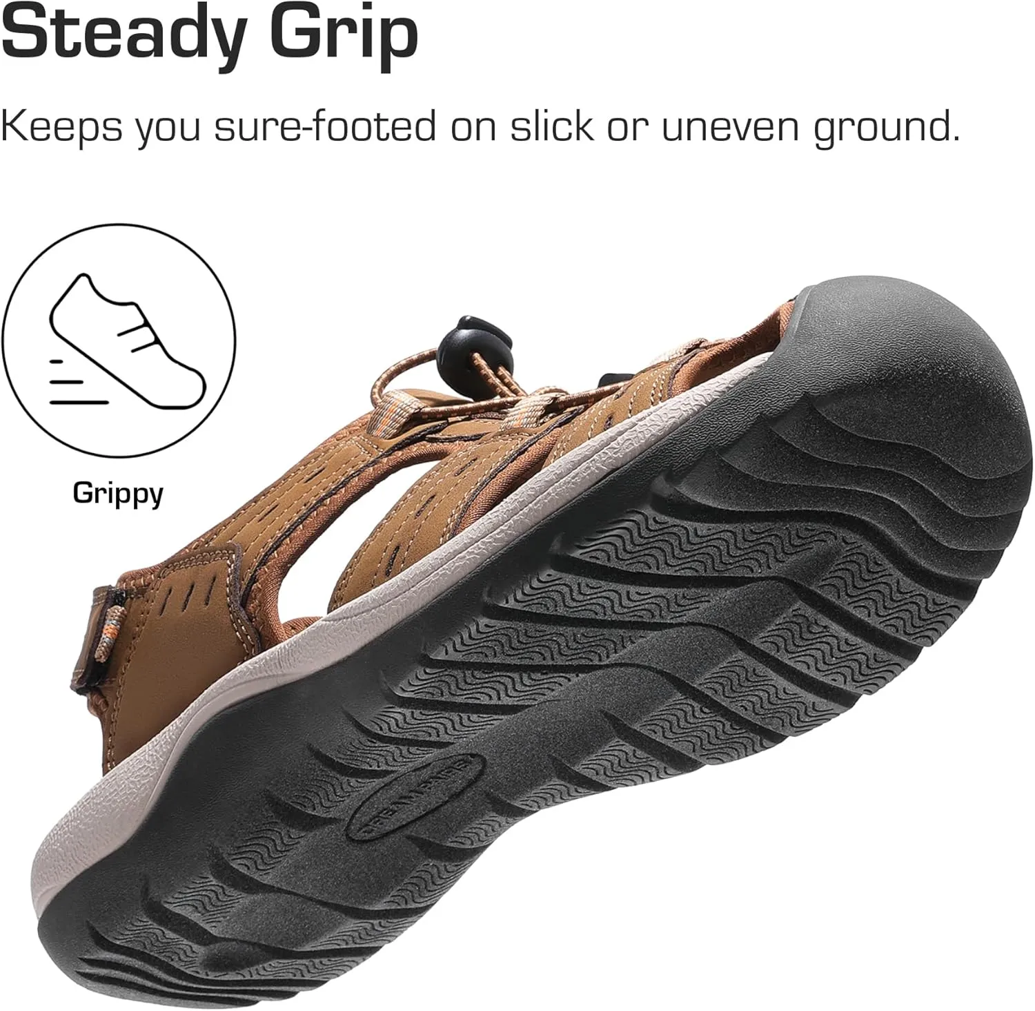 DREAM PAIRS Men's Support Sandals Outdoor Hiking Sandals Closed Toe Athletic Lightweight Walking Comfortable Sandals Water Shoes