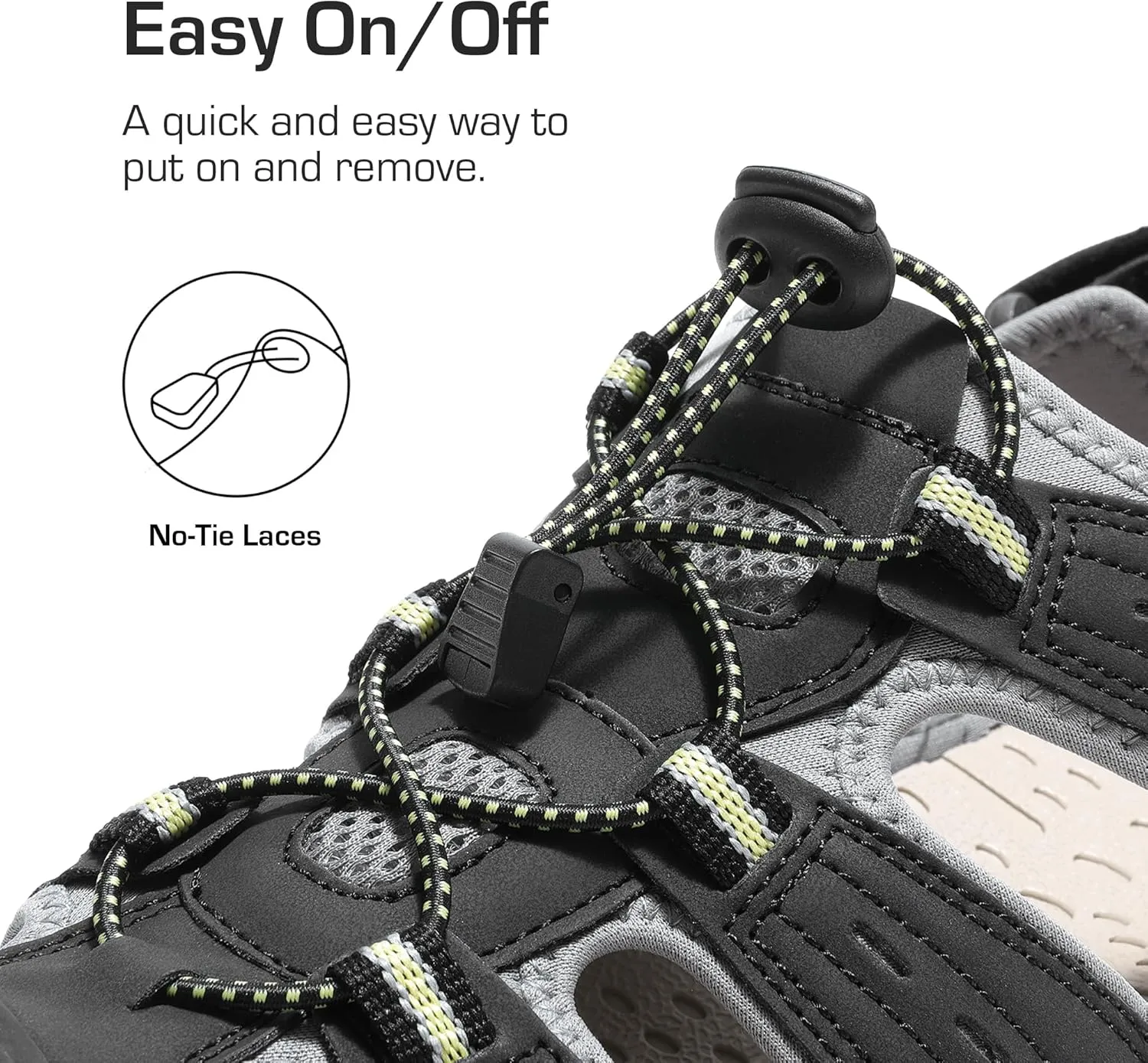 DREAM PAIRS Men's Support Sandals Outdoor Hiking Sandals Closed Toe Athletic Lightweight Walking Comfortable Sandals Water Shoes