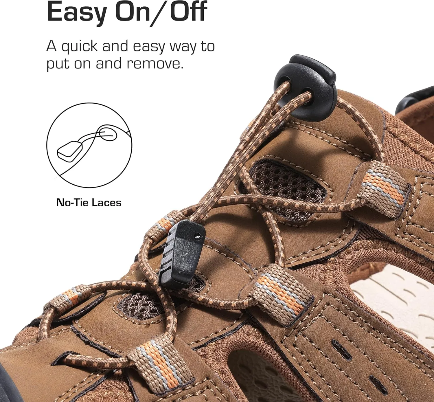 DREAM PAIRS Men's Support Sandals Outdoor Hiking Sandals Closed Toe Athletic Lightweight Walking Comfortable Sandals Water Shoes