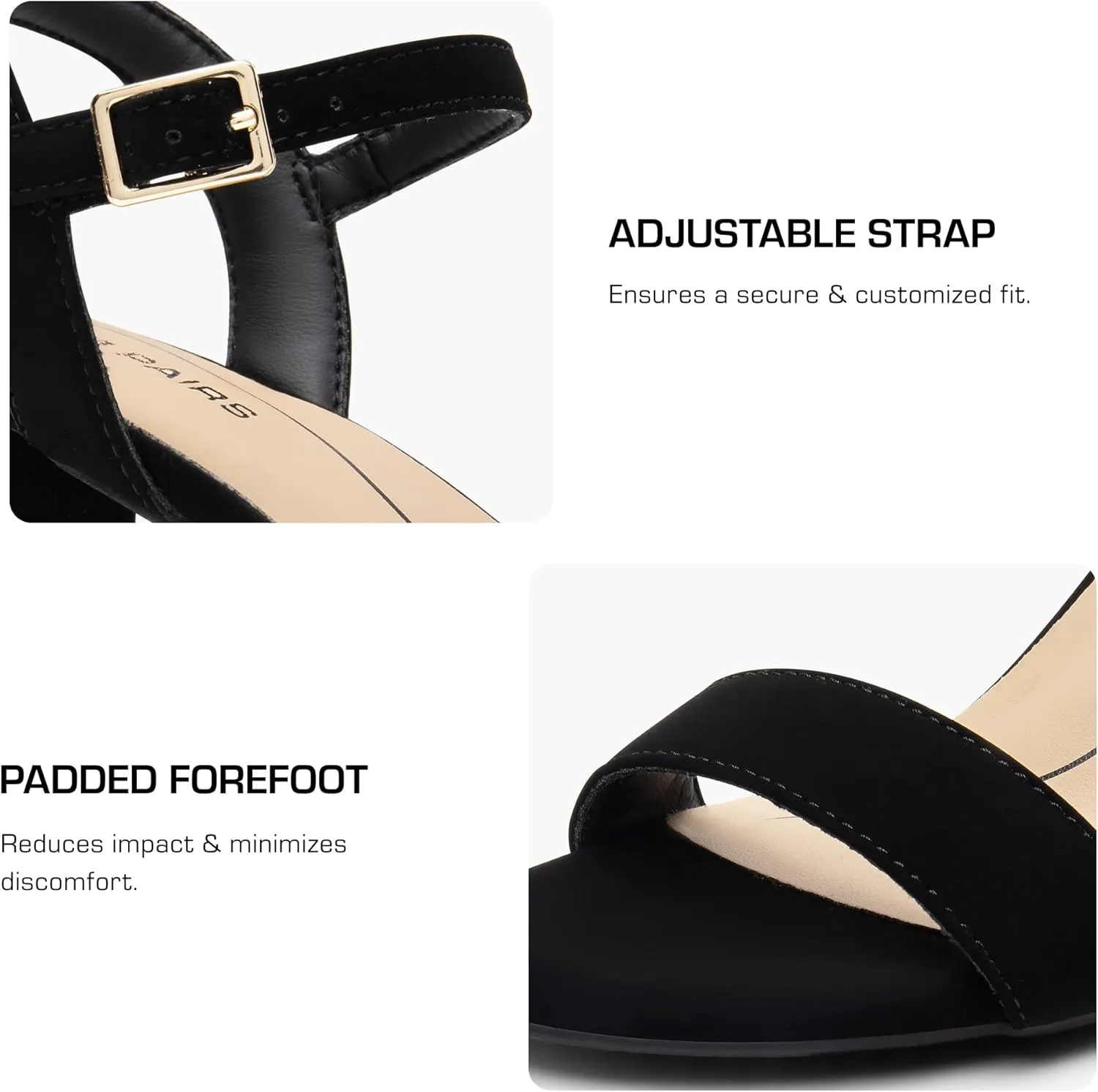DREAM PAIRS Women's Chunky Heels Block Round Open Toe Ankle Strap Heel Fashion Wedding Party Comfort Dress Sandals Shoes