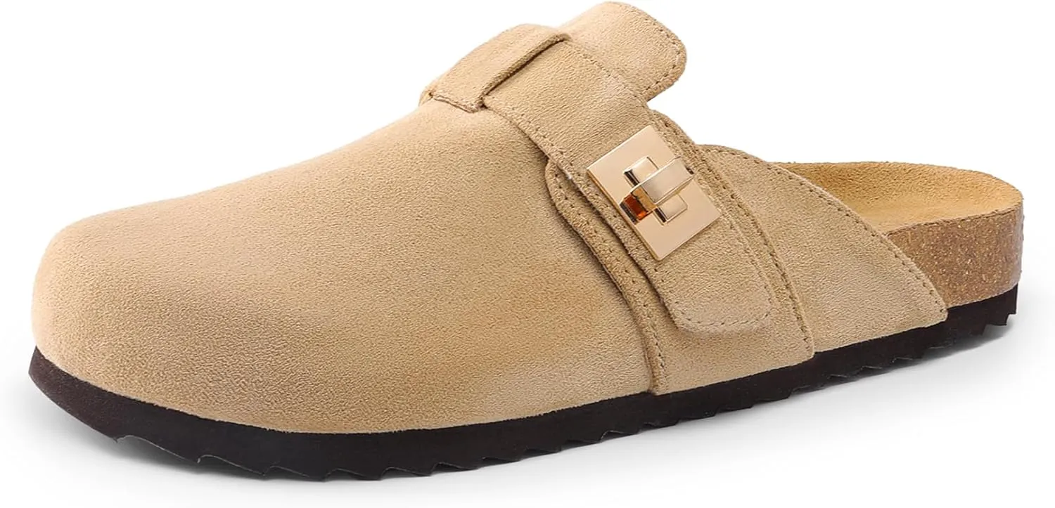 DREAM PAIRS Women's Clogs for Women Mules Cork Footbed Slip-On Shoes with Arch Support