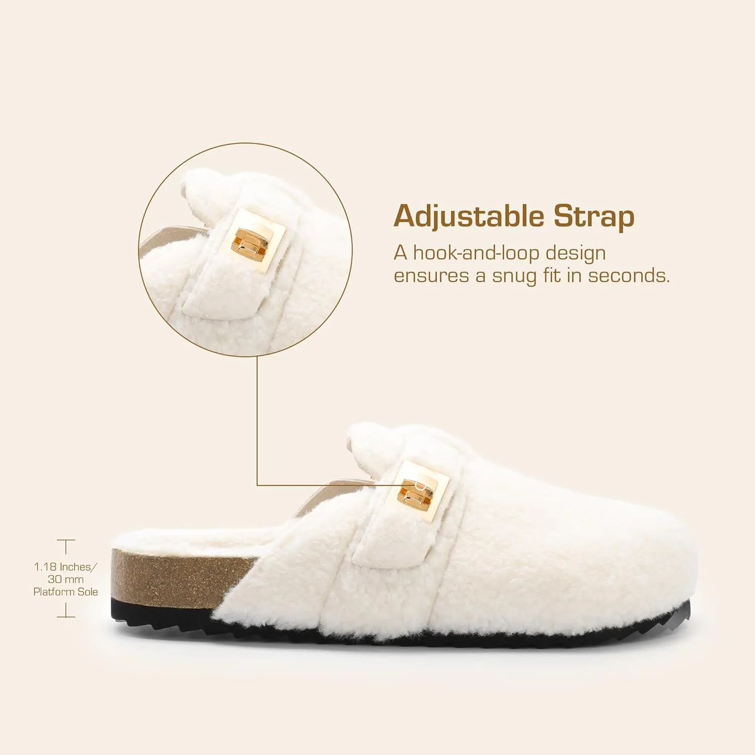 DREAM PAIRS Women's Clogs for Women Mules Cork Footbed Slip-On Shoes with Arch Support