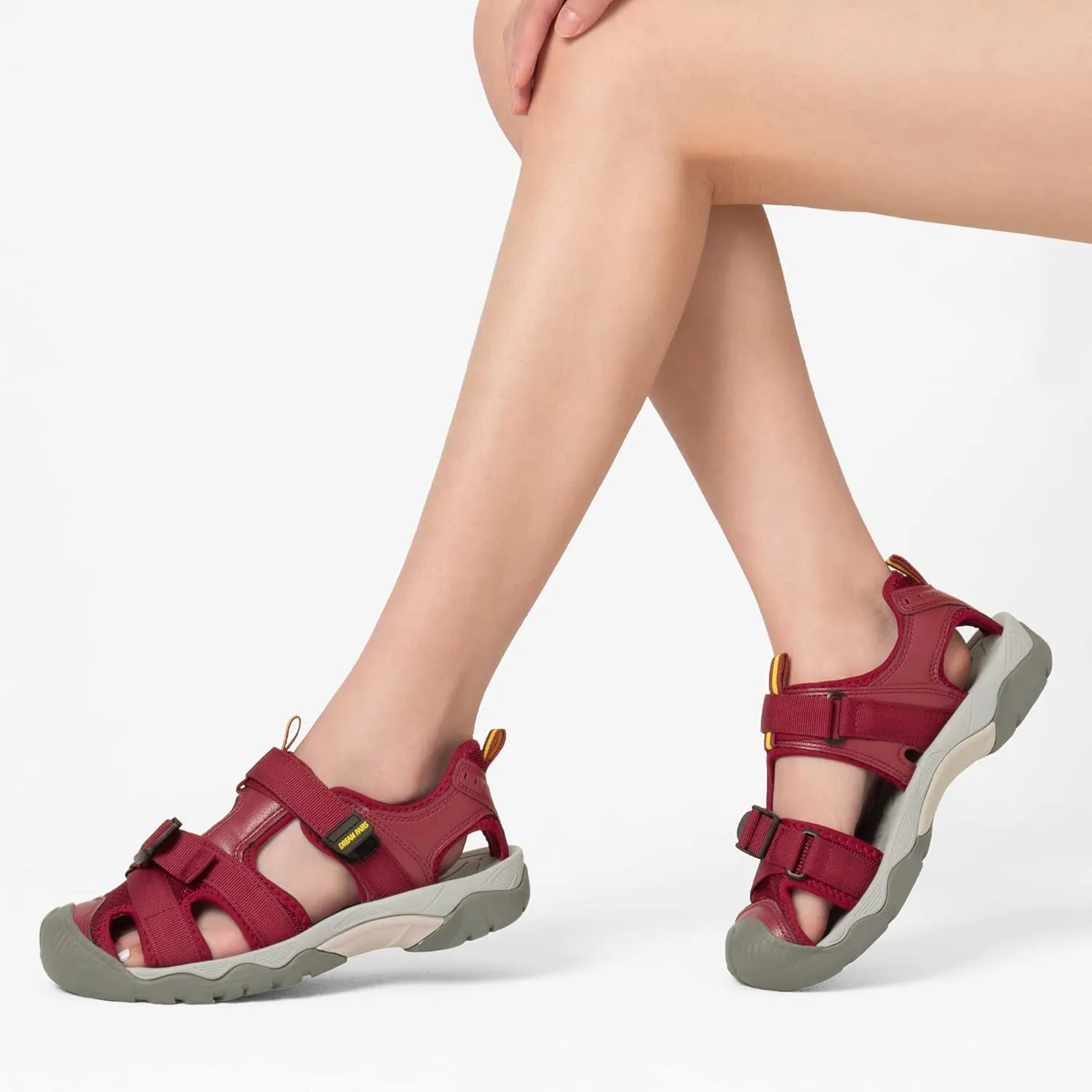 DREAM PAIRS Women's Closed Toe Sport Hiking Sandals，Summer Outdoor Comfortable Walking Water Sandals