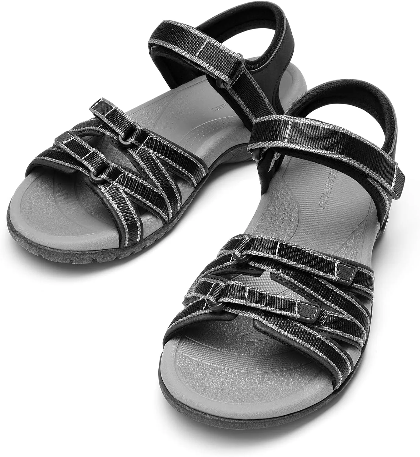 DREAM PAIRS Womens Comfortable Hiking Walking Sandal with Adjustable Hook and Loop Strap, Sports, Travel,Summer Beach Outdoor Light Weight Water Shoes