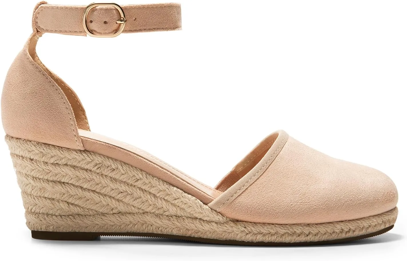 DREAM PAIRS Women's Espadrilles Closed Toe Ankle Strap Dressy Platform Wedge Sandals