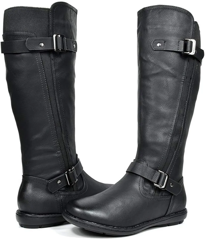 DREAM PAIRS Women's Faux Fur-Lined Knee High Winter Boots Fall Tall Boots