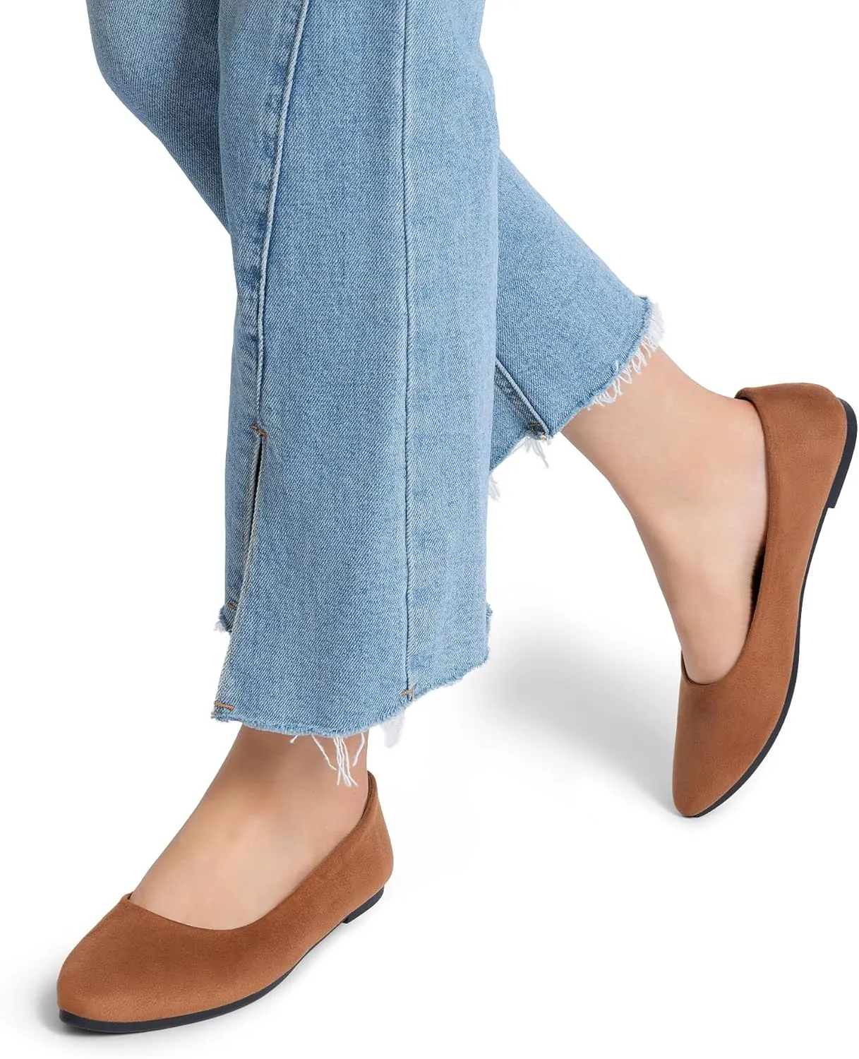 DREAM PAIRS Women’s Flats Comfortable Slip On Business Work Office Casual Suede Ballet Flats Pointed Toe Dress Shoes