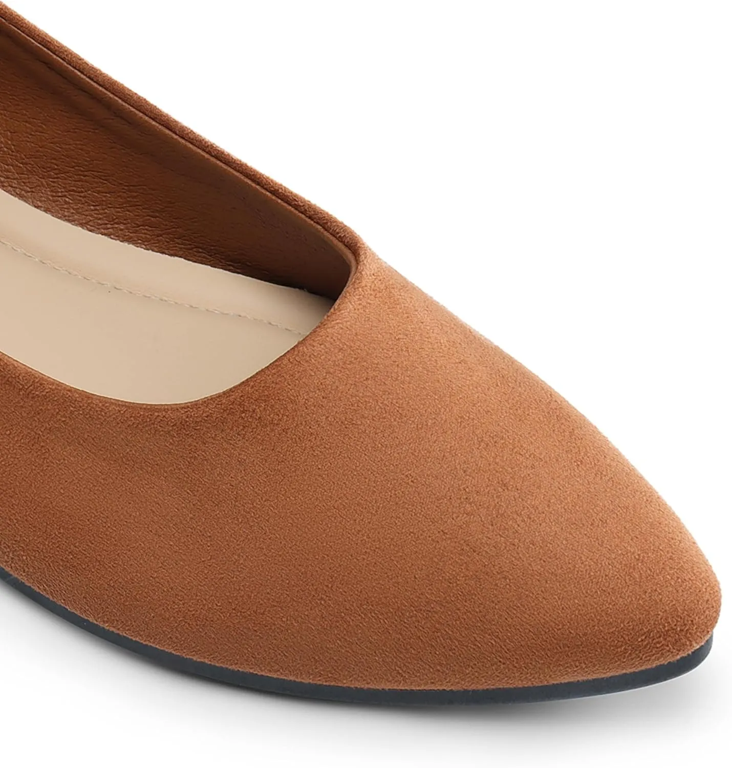 DREAM PAIRS Women’s Flats Comfortable Slip On Business Work Office Casual Suede Ballet Flats Pointed Toe Dress Shoes