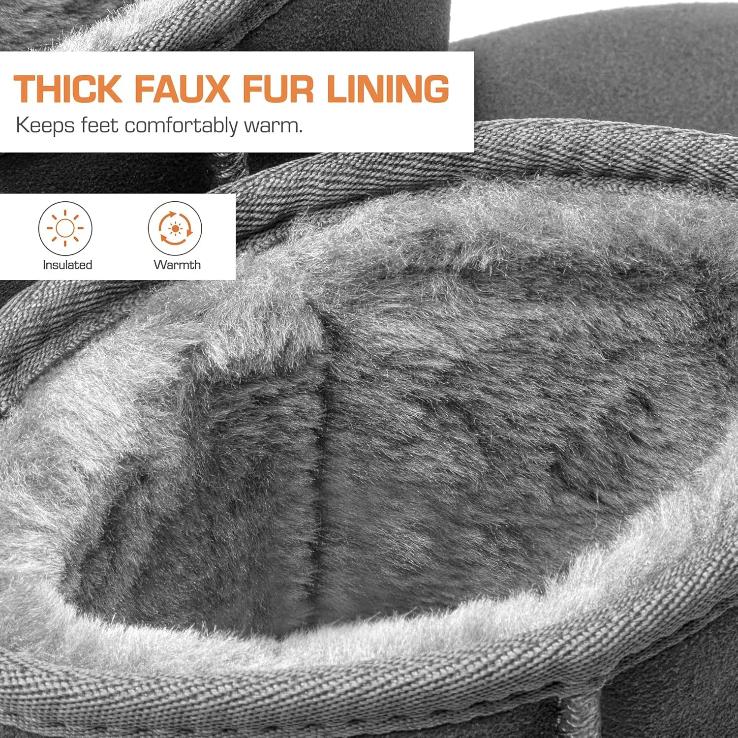 DREAM PAIRS Women's High-top Winter Snow Boots Slip on Warm Comfortable Outdoor Booties Shoes for Women FuzzyClassic