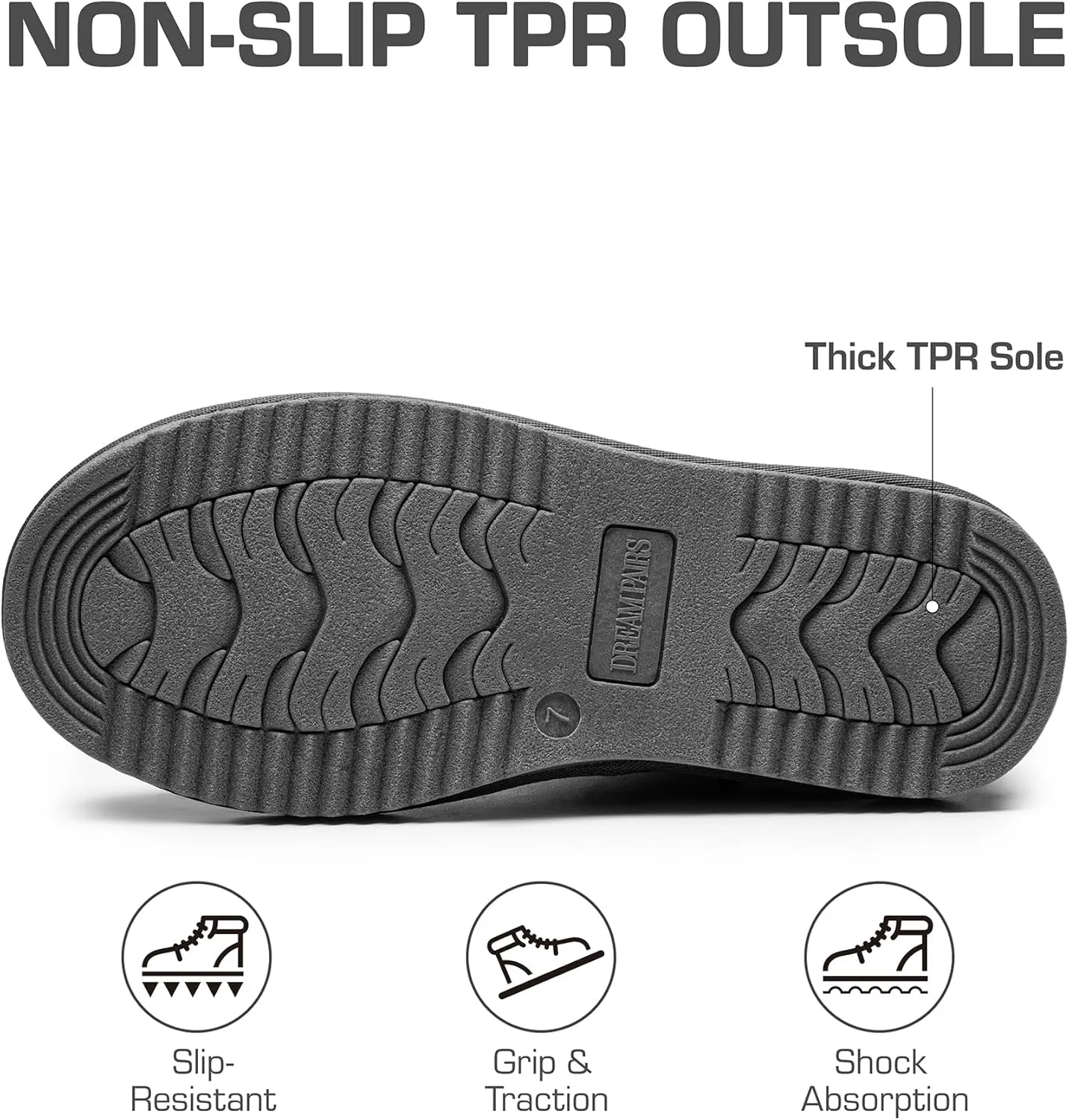 DREAM PAIRS Women's High-top Winter Snow Boots Slip on Warm Comfortable Outdoor Booties Shoes for Women FuzzyClassic
