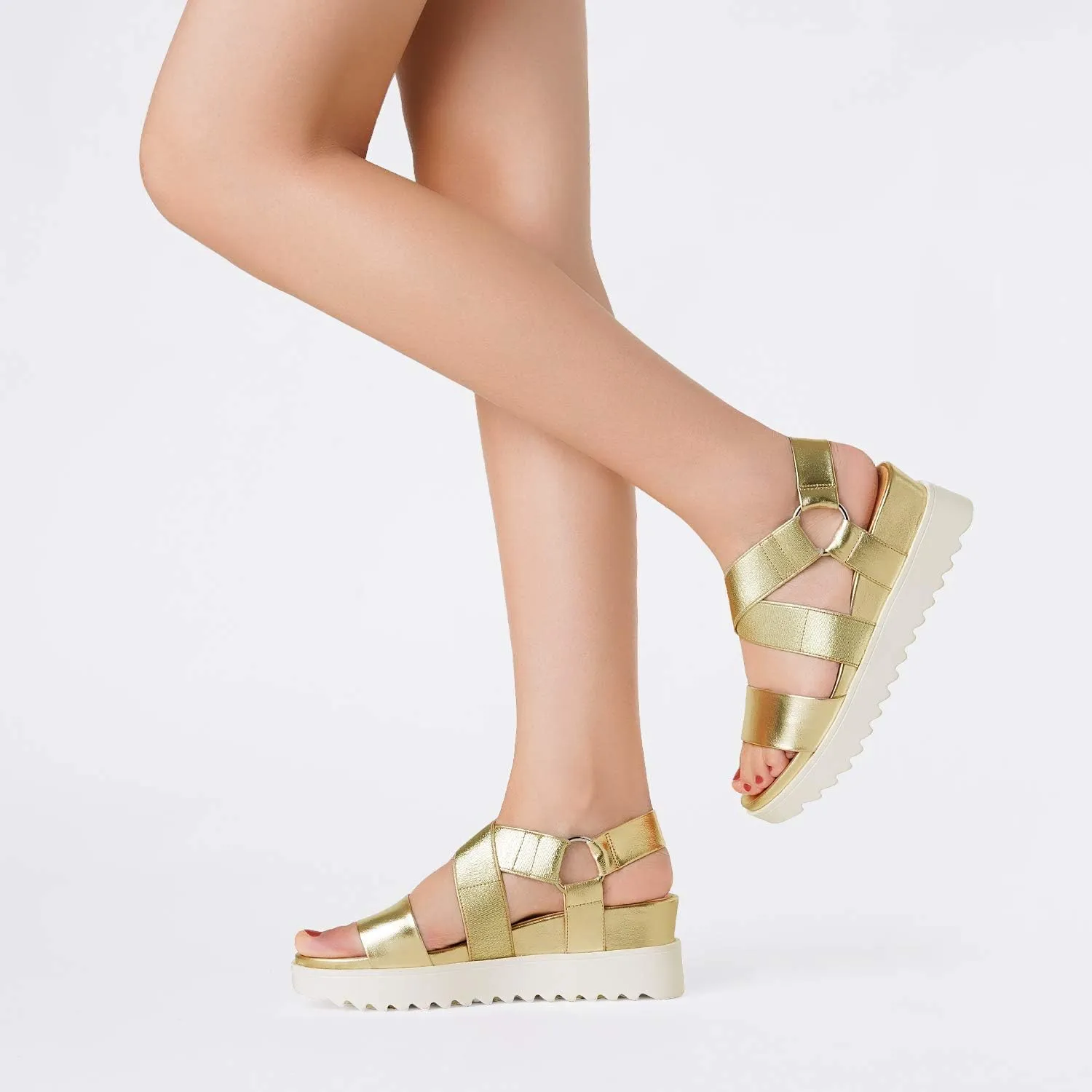 DREAM PAIRS Women’s Open Toe Ankle Strap Platform Wedge Sandals