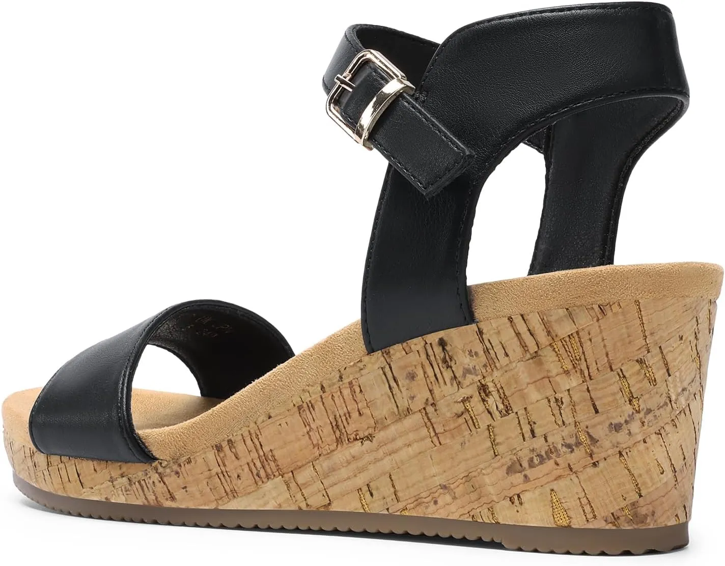 DREAM PAIRS Women's Open Toe Buckle Ankle Strap Platform Wedge Sandals