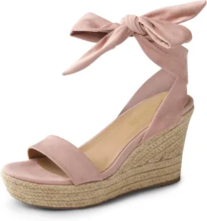 DREAM PAIRS Womens Open Toe Espadrilles Wedges Tie Lace Up Cute Ankle Strap Platform Sandals Dressy Shoes