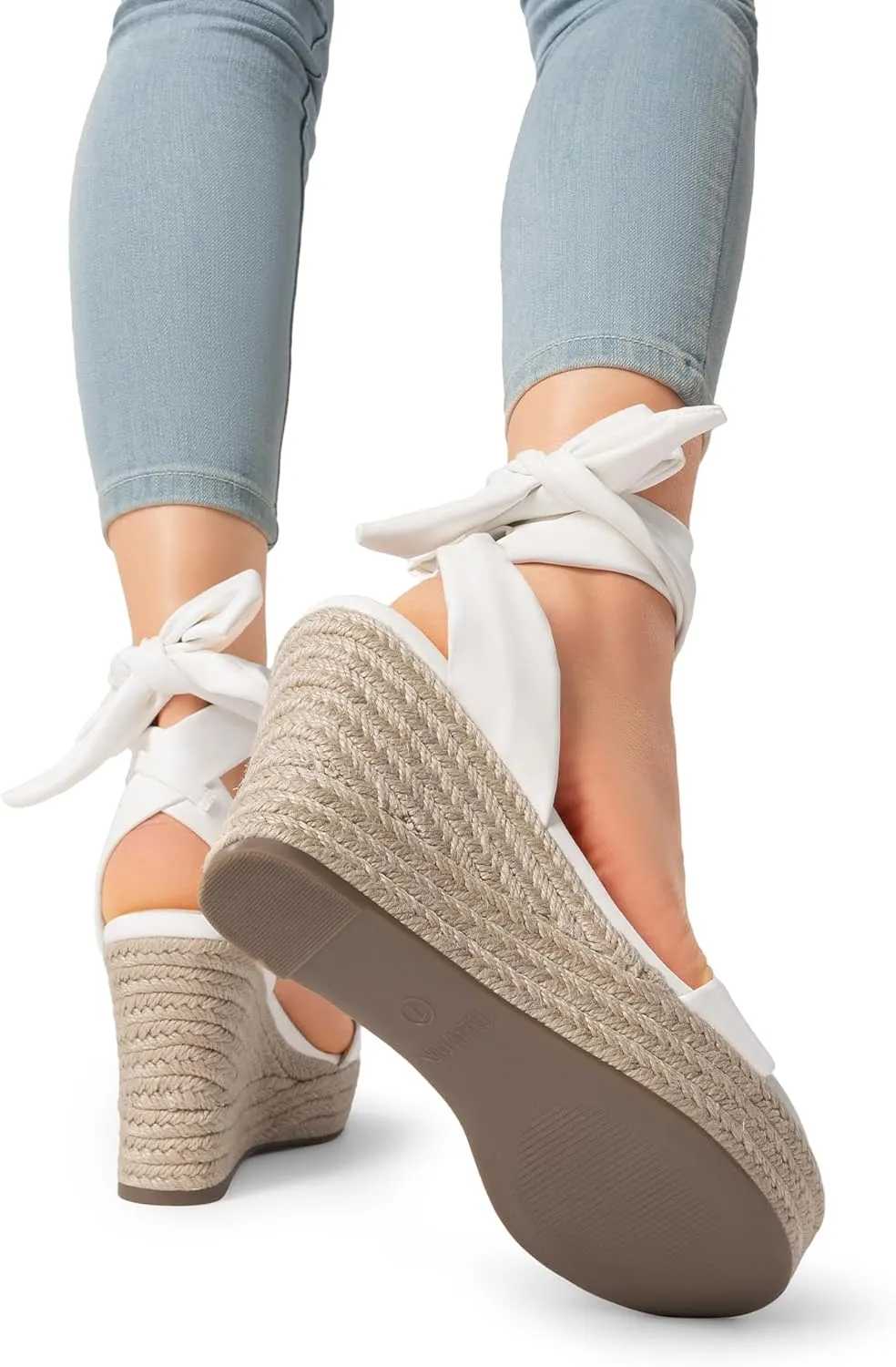 DREAM PAIRS Womens Open Toe Espadrilles Wedges Tie Lace Up Cute Ankle Strap Platform Sandals Dressy Shoes