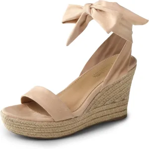 DREAM PAIRS Womens Open Toe Espadrilles Wedges Tie Lace Up Cute Ankle Strap Platform Sandals Dressy Shoes