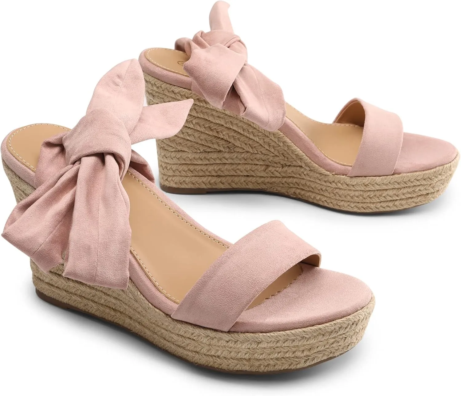 DREAM PAIRS Womens Open Toe Espadrilles Wedges Tie Lace Up Cute Ankle Strap Platform Sandals Dressy Shoes