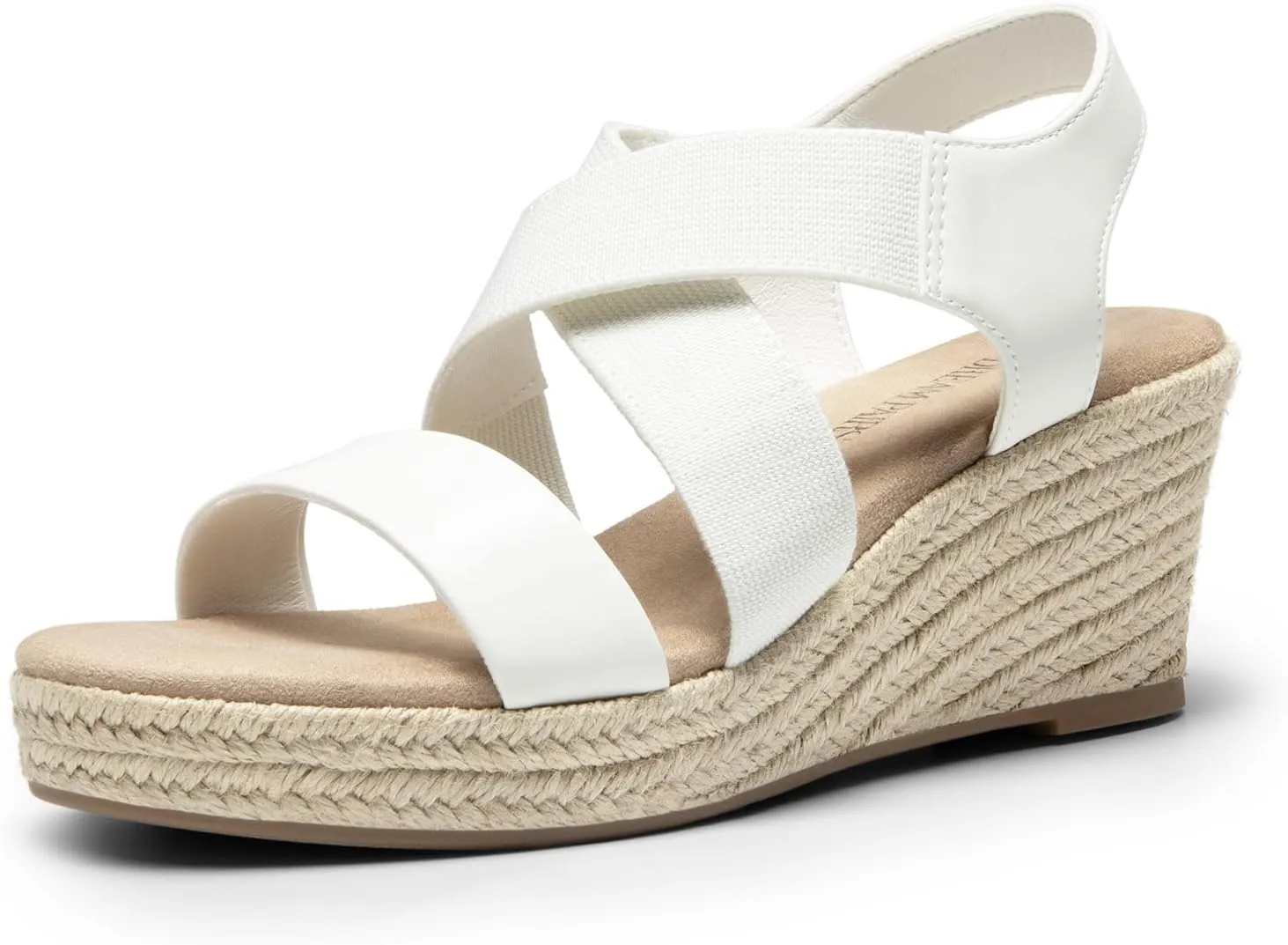 DREAM PAIRS Womens Platform Espadrilles Wedge Sandals, Slip on Elastic Ankle Strap Sandals for Women Casual Dressy Summer