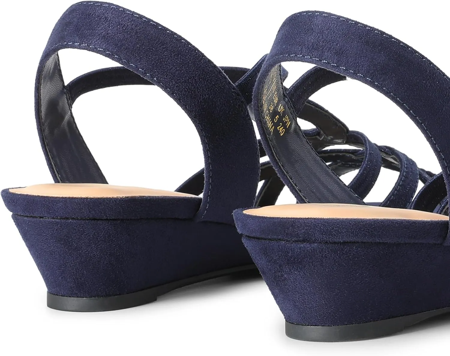 DREAM PAIRS Women's Strappy Wrapped Dressy Wedge Sandals Comfortable Low Heel Casual Summer Shoes