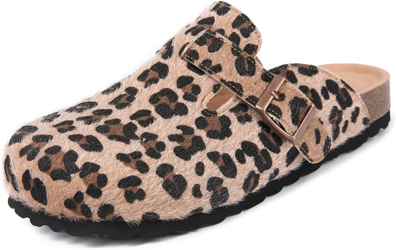 Dumalum Suede Clogs for Women & Men - Comfort Cork Footbed with Arch Support - Adjustable Buckle Mules Slip-On Sandals Unisex Potato Shoes Home Slippers