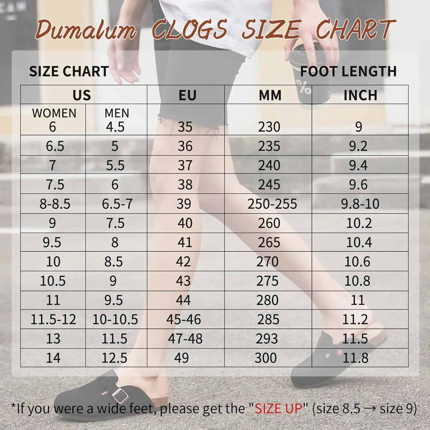 Dumalum Suede Clogs for Women & Men - Comfort Cork Footbed with Arch Support - Adjustable Buckle Mules Slip-On Sandals Unisex Potato Shoes Home Slippers