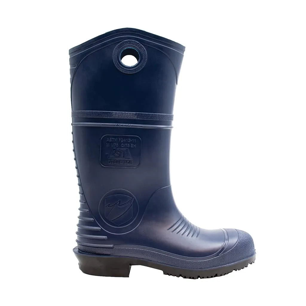 Dunlop Protective Footwear, DuraPro Steel Toe, 100% Waterproof Polyblend PVC Material, Comfortable DURAPRO Energizing Insoles, Lightweight and Durable, 8908600.15, Size 15 US, Black