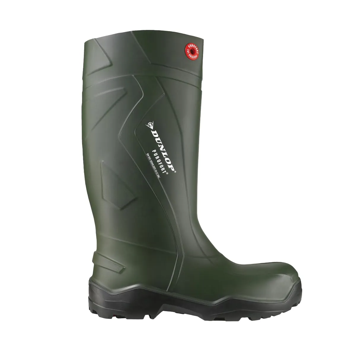 DUNLOP Protective Footwear, Purofort  Dark Green/Black, Minimize Foot Fatigue, Ease of Movement, Premium Insole, D760933.44, Size 11 US