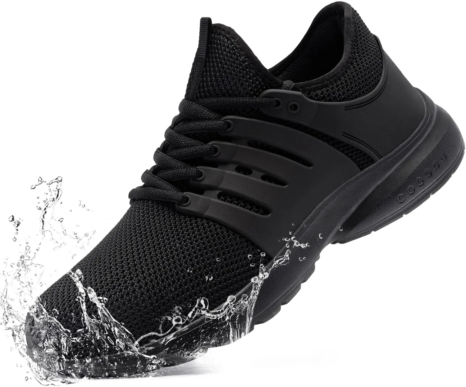DYKHMILY Steel Toe Sneakers for Men Women Lightweight Safety Shoes Slip Resistant Work Shoes Breathable Shoes