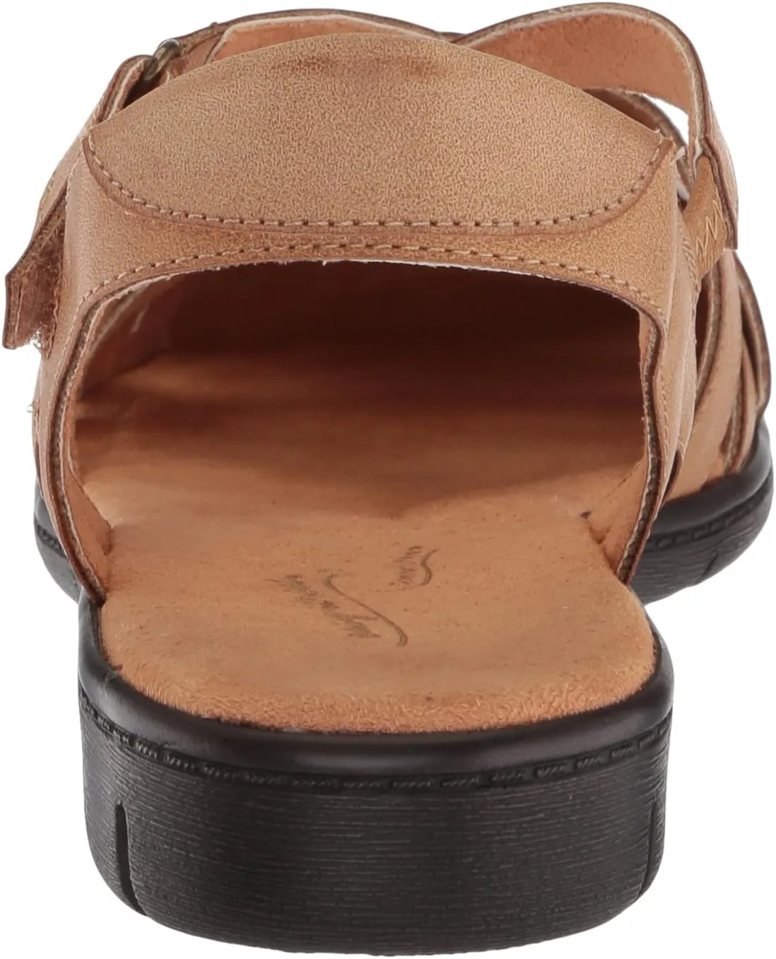 Easy Street Womens Garrett Faux Leather Strappy Flat Sandals